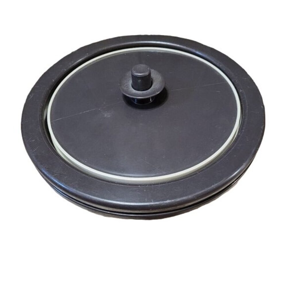 Vintage 70's Tupperware Ice Bucket Set Style 1683 1684 Dark Mocha Brown 3 Piece - Picture 3 of 9